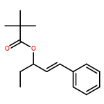 Propanoic acid, 2,2-dimethyl-, (2E)-1-ethyl-3-phenyl-2-propen-1-yl ester 