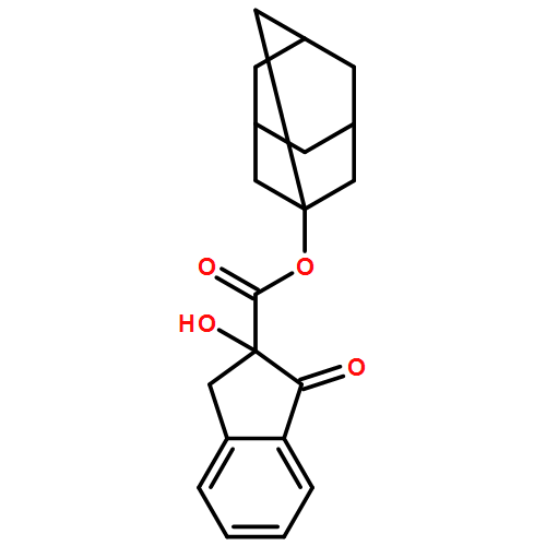 1H-Indene-2-carboxylic acid, 2,3-dihydro-2-hydroxy-1-oxo-, tricyclo[3.3.1.13,7]dec-1-yl ester, (2R)- 