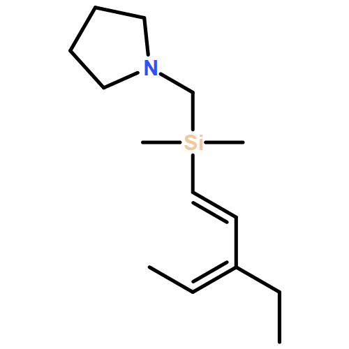 Pyrrolidine, 1-[[[(1E)-3-ethyl-1,3-pentadien-1-yl]dimethylsilyl]methyl]- 