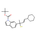 1H-Indole-1-carboxylic acid, 6-[(1R,2E)-3-cyclohexyl-1-mercapto-1-methyl-2-propen-1-yl]-, 1,1-dimethylethyl ester 