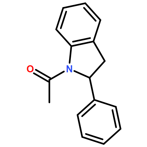 Ethanone, 1-(2,3-dihydro-2-phenyl-1H-indol-1-yl)- 