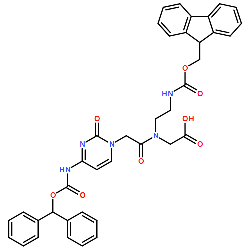 Glycine, N-[2-[4-[[(diphenylmethoxy)carbonyl]amino]-2-oxo-1(2H)-pyrimidinyl]acetyl]-N-[2-[[(9H-fluoren-9-ylmethoxy)carbonyl]amino]ethyl]- 