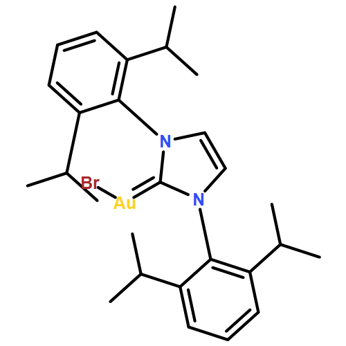 Gold, [1,3-bis[2,6-bis(1-methylethyl)phenyl]-1,3-dihydro-2H-imidazol-2-ylidene]bromo- 