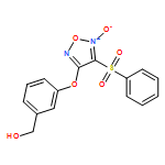 Benzenemethanol, 3-[[5-oxido-4-(phenylsulfonyl)-1,2,5-oxadiazol-3-yl]oxy]- 