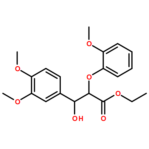 Benzenepropanoic acid, β-hydroxy-3,4-dimethoxy-α-(2-methoxyphenoxy)-, ethyl ester, (αR,βR)-rel- 