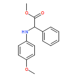 Benzeneacetic acid, α-[(4-methoxyphenyl)amino]-, methyl ester 