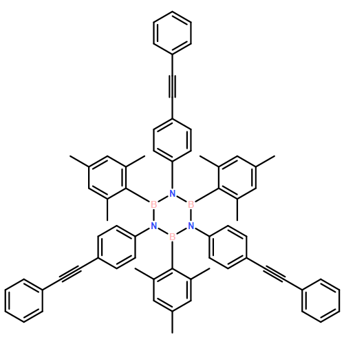 Borazine, 1,3,5-tris[4-(2-phenylethynyl)phenyl]-2,4,6-tris(2,4,6-trimethylphenyl)- 