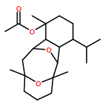 5,12:6,10-Diepoxybenzocyclodecen-1-ol, tetradecahydro-1,6,10-trimethyl-4-(1-methylethyl)-, acetate, (1R,4R,4aR,5R,6R,10S,12R,12aS)- (9CI) 