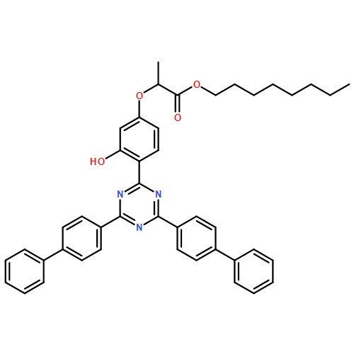 Propanoic acid, 2-[4-[4,6-bis([1,1'-biphenyl]-4-yl)-1,3,5-triazin-2-yl]-3-hydroxyphenoxy]-, octyl ester