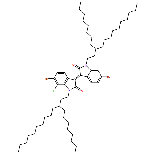 2H-Indol-2-one, 6-bromo-3-[6-bromo-1,2-dihydro-1-(3-octyltridecyl)-2-oxo-3H-indol-3-ylidene]-7-fluoro-1,3-dihydro-1-(3-octyltridecyl)-