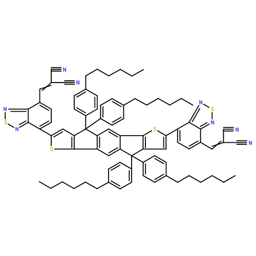 Propanedinitrile, 2,2'-[[4,4,9,9-tetrakis(4-hexylphenyl)-4,9-dihydro-s-indaceno[1,2-b:5,6-b']dithiophene-2,7-diyl]bis(2,1,3-benzothiadiazole-7,4-diylmethylidyne)]bis- 