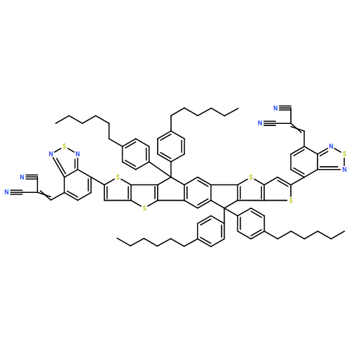 Propanedinitrile, 2,2'-[[6,6,12,12-tetrakis(4-hexylphenyl)-6,12-dihydrodithieno[2,3-d:2',3'-d']-s-indaceno[1,2-b:5,6-b']dithiophene-2,8-diyl]bis(2,1,3-benzothiadiazole-7,4-diylmethylidyne)]bis- 