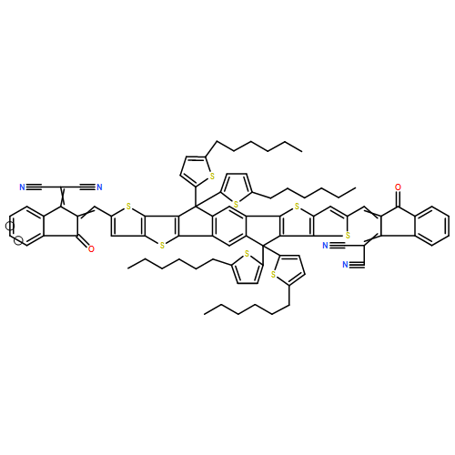 Propanedinitrile, 2,2'-[[6,6,12,12-tetrakis(5-hexyl-2-thienyl)-6,12-dihydrodithieno[2,3-d:2',3'-d']-s-indaceno[1,2-b:5,6-b']dithiophene-2,8-diyl]bis[methylidyne(3-oxo-1H-indene-2,1(3H)-diylidene)]]bis- 