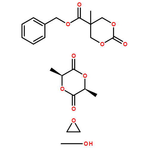 1,3-Dioxane-5-carboxylic acid, 5-methyl-2-oxo-, phenylmethyl ester, polymer with (3S,6S)-3,6-dimethyl-1,4-dioxane-2,5-dione and oxirane, monomethyl