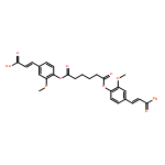 Hexanedioic acid, 1,6-bis[4-[(1E)-2-carboxyethenyl]-2-methoxyphenyl] ester, homopolymer