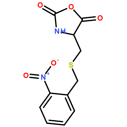 2,5-Oxazolidinedione, 4-[[[(2-nitrophenyl)methyl]thio]methyl]-, (4R)-