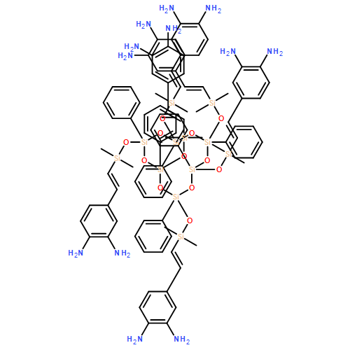 1,2-Benzenediamine, 4,4',4'',4''',4'''',4'''''-[(2,4,6,8,10,12-hexaphenylcyclohexasiloxane-2,4,6,8,10,12-hexayl)hexakis[oxy(dimethylsilylene)-2,1-ethenediyl]]hexakis-