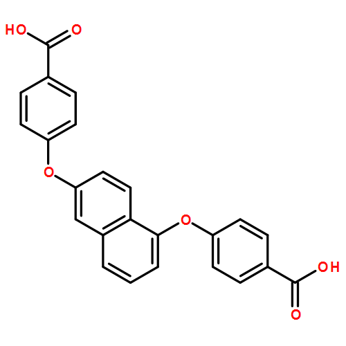 Benzoic acid, 4,4'-[1,6-naphthalenediylbis(oxy)]bis- (9CI)