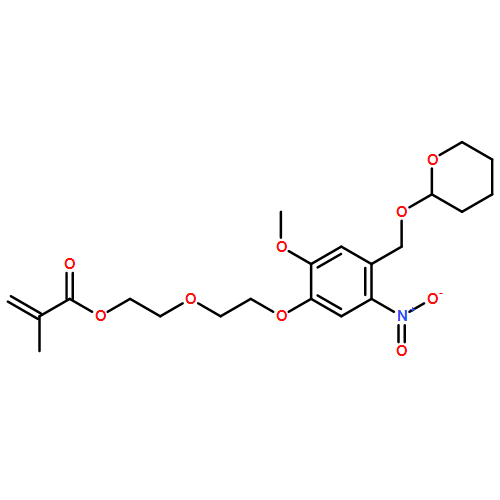 2-Propenoic acid, 2-methyl-, 2-[2-[2-methoxy-5-nitro-4-[[(tetrahydro-2H-pyran-2-yl)oxy]methyl]phenoxy]ethoxy]ethyl ester