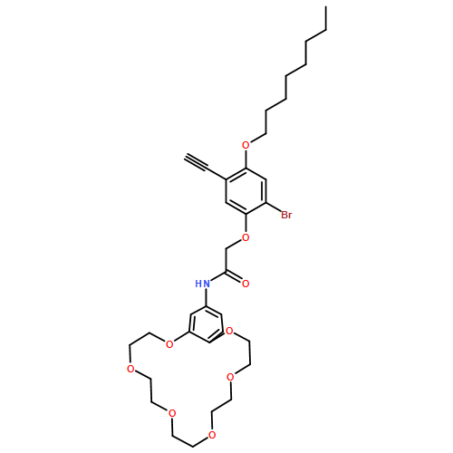 Acetamide, 2-[2-bromo-5-ethynyl-4-(octyloxy)phenoxy]-N-(2,3,5,6,8,9,11,12,14,15-decahydro-1,4,7,10,13,16-benzohexaoxacyclooctadecin-18-yl)-
