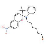 Spiro[2H-1-benzopyran-2,2'-[2H]indole], 1'-(6-bromohexyl)-1',3'-dihydro-3',3'-dimethyl-6-nitro- 