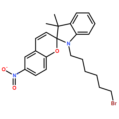 Spiro[2H-1-benzopyran-2,2'-[2H]indole], 1'-(6-bromohexyl)-1',3'-dihydro-3',3'-dimethyl-6-nitro- 