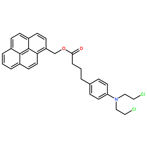 Benzenebutanoic acid, 4-[bis(2-chloroethyl)amino]-, 1-pyrenylmethyl ester 