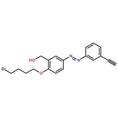 Benzenemethanol, 2-(4-bromobutoxy)-5-[2-(3-ethynylphenyl)diazenyl]- 