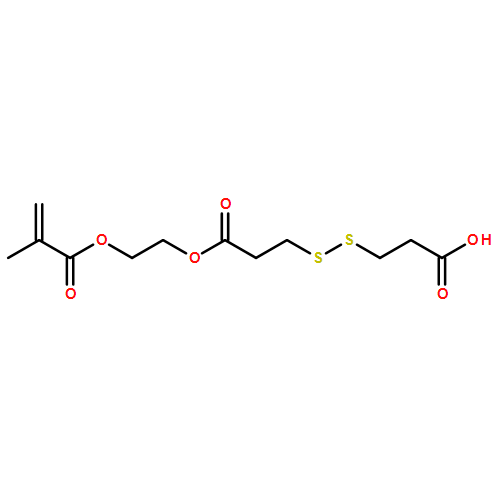 2-Propenoic acid, 2-methyl-, 2-[3-[(2-carboxyethyl)dithio]-1-oxopropoxy]ethyl ester 