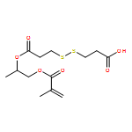 2-Propenoic acid, 2-methyl-, 2-[3-[(2-carboxyethyl)dithio]-1-oxopropoxy]propyl ester 