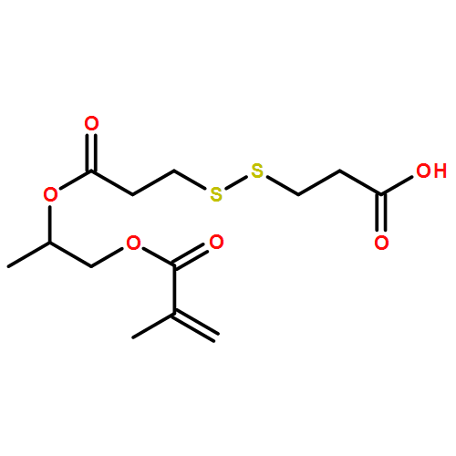 2-Propenoic acid, 2-methyl-, 2-[3-[(2-carboxyethyl)dithio]-1-oxopropoxy]propyl ester 