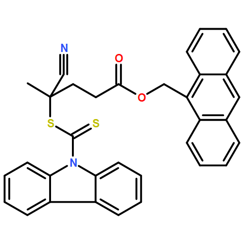 Pentanoic acid, 4-[(9H-carbazol-9-ylthioxomethyl)thio]-4-cyano-, 9-anthracenylmethyl ester 