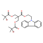 Propanoic acid, 3-(2-bromo-2-methyl-1-oxopropoxy)-2-[(2-bromo-2-methyl-1-oxopropoxy)methyl]-2-methyl-, 2-(9H-carbazol-9-yl)ethyl ester 
