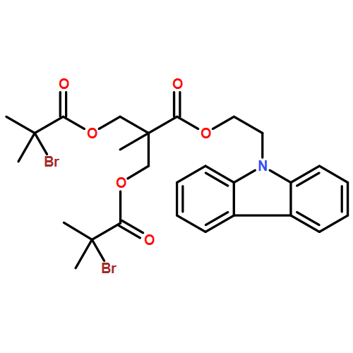 Propanoic acid, 3-(2-bromo-2-methyl-1-oxopropoxy)-2-[(2-bromo-2-methyl-1-oxopropoxy)methyl]-2-methyl-, 2-(9H-carbazol-9-yl)ethyl ester 