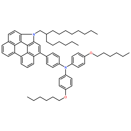Benzenamine, 4-[1-(2-hexyldecyl)-1H-phenanthro[1,10,9,8-cdefg]carbazol-3-yl]-N,N-bis[4-(hexyloxy)phenyl]- 