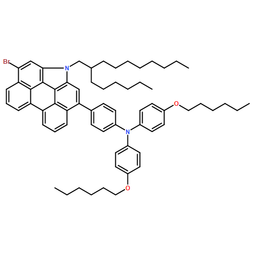 Benzenamine, 4-[10-bromo-1-(2-hexyldecyl)-1H-phenanthro[1,10,9,8-cdefg]carbazol-3-yl]-N,N-bis[4-(hexyloxy)phenyl]- 