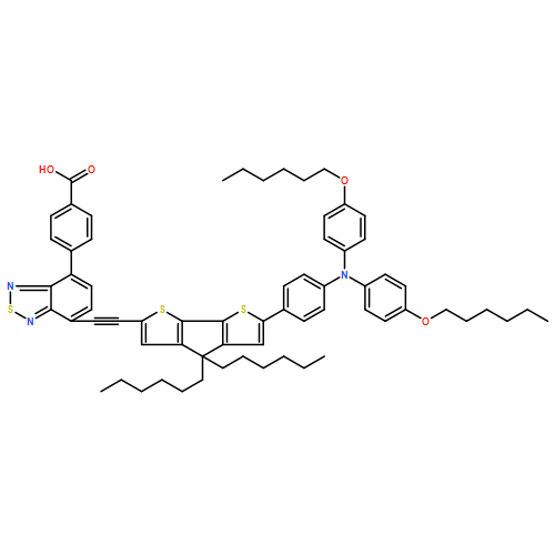 Benzoic acid, 4-[7-[2-[6-[4-[bis[4-(hexyloxy)phenyl]amino]phenyl]-4,4-dihexyl-4H-cyclopenta[2,1-b:3,4-b']dithen-2-yl]ethynyl]-2,1,3-benzothiadiazol-4-yl]- 