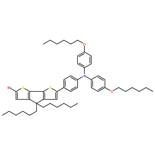 Benzenamine, 4-(6-bromo-4,4-dihexyl-4H-cyclopenta[2,1-b:3,4-b']dithen-2-yl)-N,N-bis[4-(hexyloxy)phenyl]- 