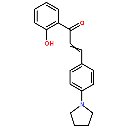 2-Propen-1-one, 1-(2-hydroxyphenyl)-3-[4-(1-pyrrolidinyl)phenyl]- 