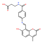 β-Alanine, N-[4-[[(7-hydroxy-4-methyl-2-oxo-2H-1-benzopyran-8-yl)methylene]amino]benzoyl]- 