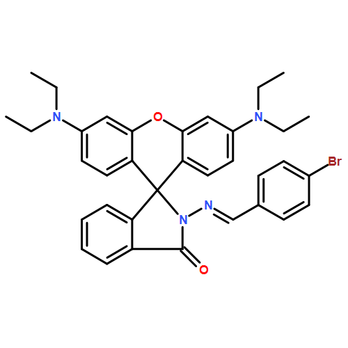 Spiro[1H-isoindole-1,9'-[9H]xanthen]-3(2H)-one, 2-[[(4-bromophenyl)methylene]amino]-3',6'-bis(diethylamino)- 