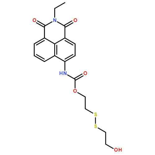 Carbamic acid, N-(2-ethyl-2,3-dihydro-1,3-dioxo-1H-benz[de]isoquinolin-6-yl)-, 2-[(2-hydroxyethyl)dithio]ethyl ester 