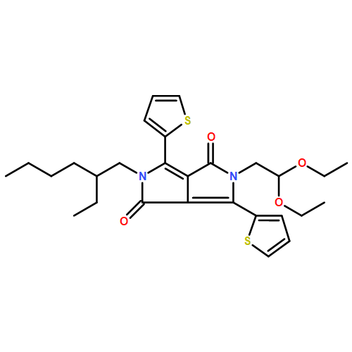 Pyrrolo[3,4-c]pyrrole-1,4-dione, 2-(2,2-diethoxyethyl)-5-(2-ethylhexyl)-2,5-dihydro-3,6-di-2-thienyl- 