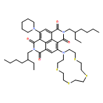 Benzo[lmn][3,8]phenanthroline-1,3,6,8(2H,7H)-tetrone, 2,7-bis(2-ethylhexyl)-4-(1-piperidinyl)-9-(1,4,7,10-tetrathia-13-azacyclopentadec-13-yl)- 