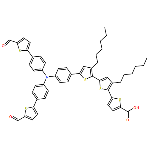 [2,2':5',2''-Terthiophene]-5-carboxylic acid, 5''-[4-[bis[4-(5-formyl-2-thienyl)phenyl]amino]phenyl]-3',3''-dihexyl- 