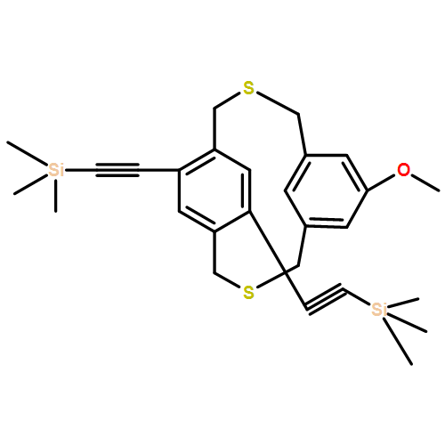 3,11-Dithiatricyclo[11.2.2.15,9]octadeca-5,7,9(18),13,15,16-hexaene, 7-methoxy-14,16-bis[2-(trimethylsilyl)ethynyl]- 