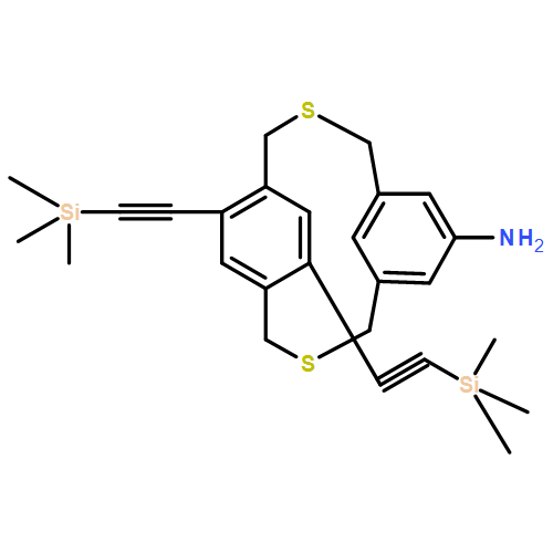 3,11-Dithiatricyclo[11.2.2.15,9]octadeca-5,7,9(18),13,15,16-hexaen-7-amine, 14,16-bis[2-(trimethylsilyl)ethynyl]- 