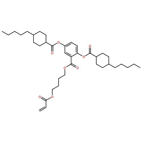 Benzoic acid, 2,5-bis[[(4-pentylcyclohexyl)carbonyl]oxy]-, 4-[(1-oxo-2-propen-1-yl)oxy]butyl ester 