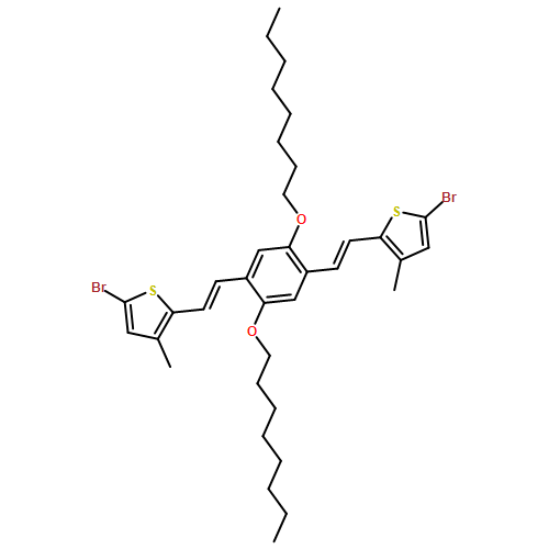 Thiophene, 2,2'-[[2,5-bis(octyloxy)-1,4-phenylene]di-2,1-ethenediyl]bis[5-bromo-3-methyl- 