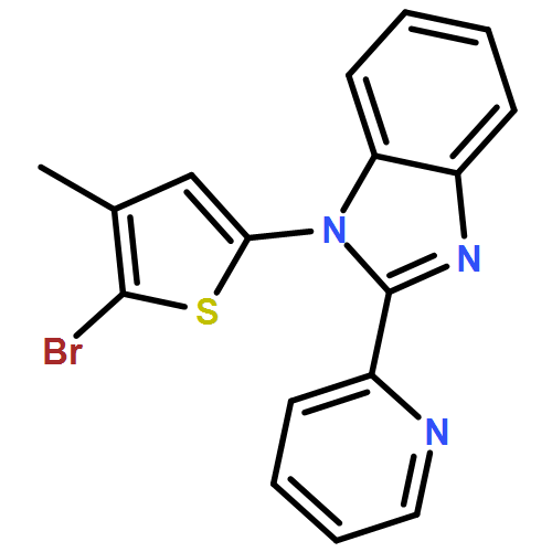 1H-Benzimidazole, 1-(5-bromo-4-methyl-2-thienyl)-2-(2-pyridinyl)- 